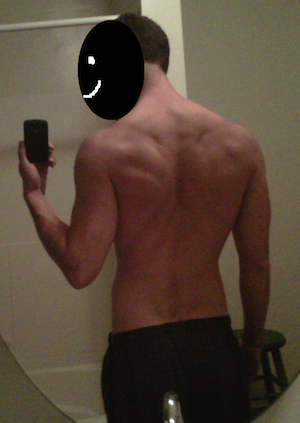 Guy with small bones but a thick back