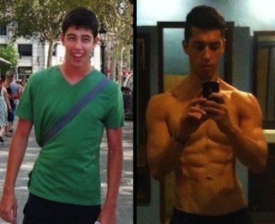 Before and after pictures of lifting weights and gaining muscle