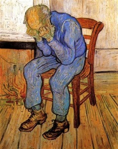 Old man in sorrow - On the Threshold of Eternity Van Gogh painting
