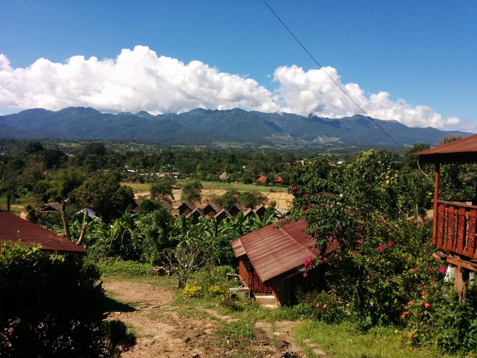 View of Pai, Thailand from Darling hostel