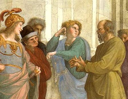 Socrates in "The School of Athens" painting by Raphael