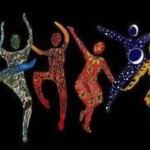 Artwork of colourful dancing
