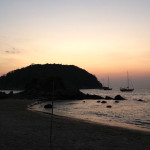 Yanui beach in Thailand sunset