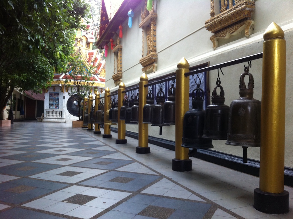 Bells at Doi Suthep Buddhist temple in Chiang Mai, Thailand