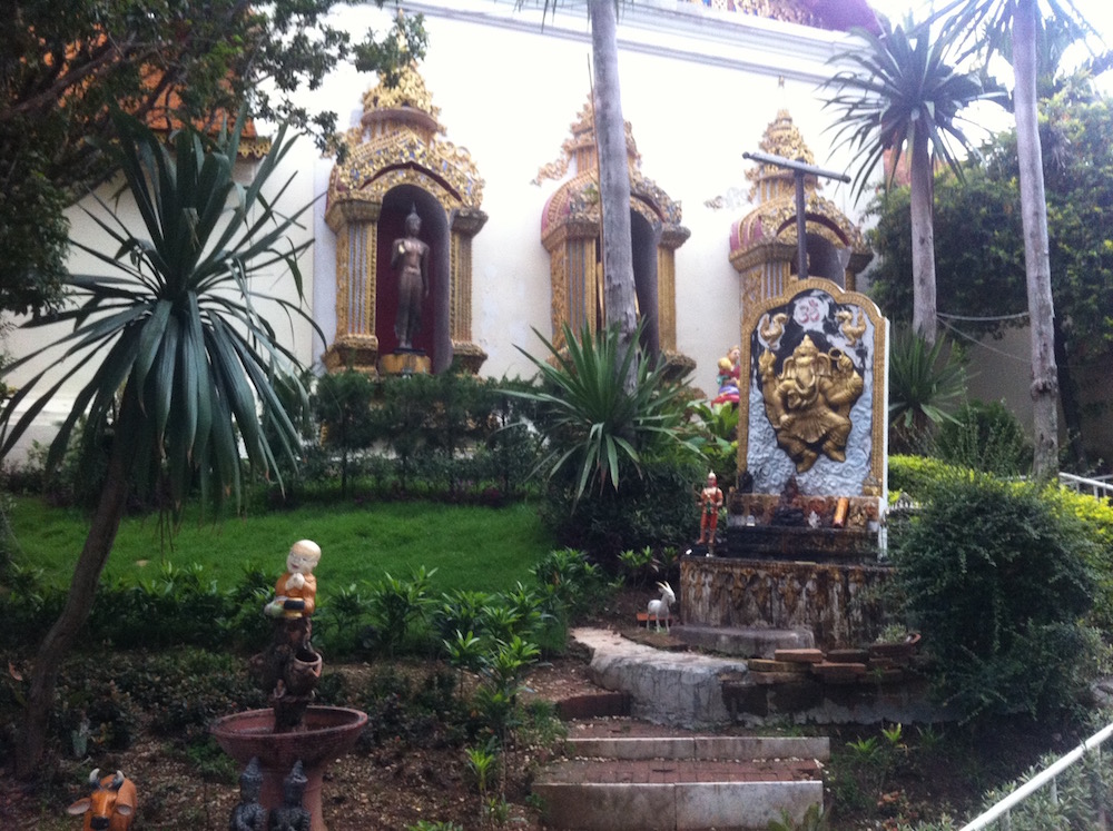 Gardens at Doi Suthep Buddhist temple in Chiang Mai, Thailand