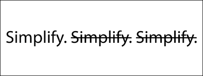 Simply. Simplify. Simplify. Apple HQ sign