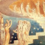 A section of the painting Jacob's Dream by William Blake